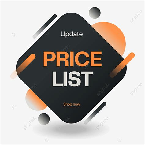 Updated price list for the .
